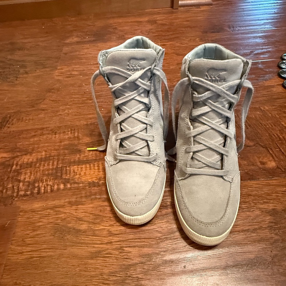 Sorel Gray Wedge Sneakers